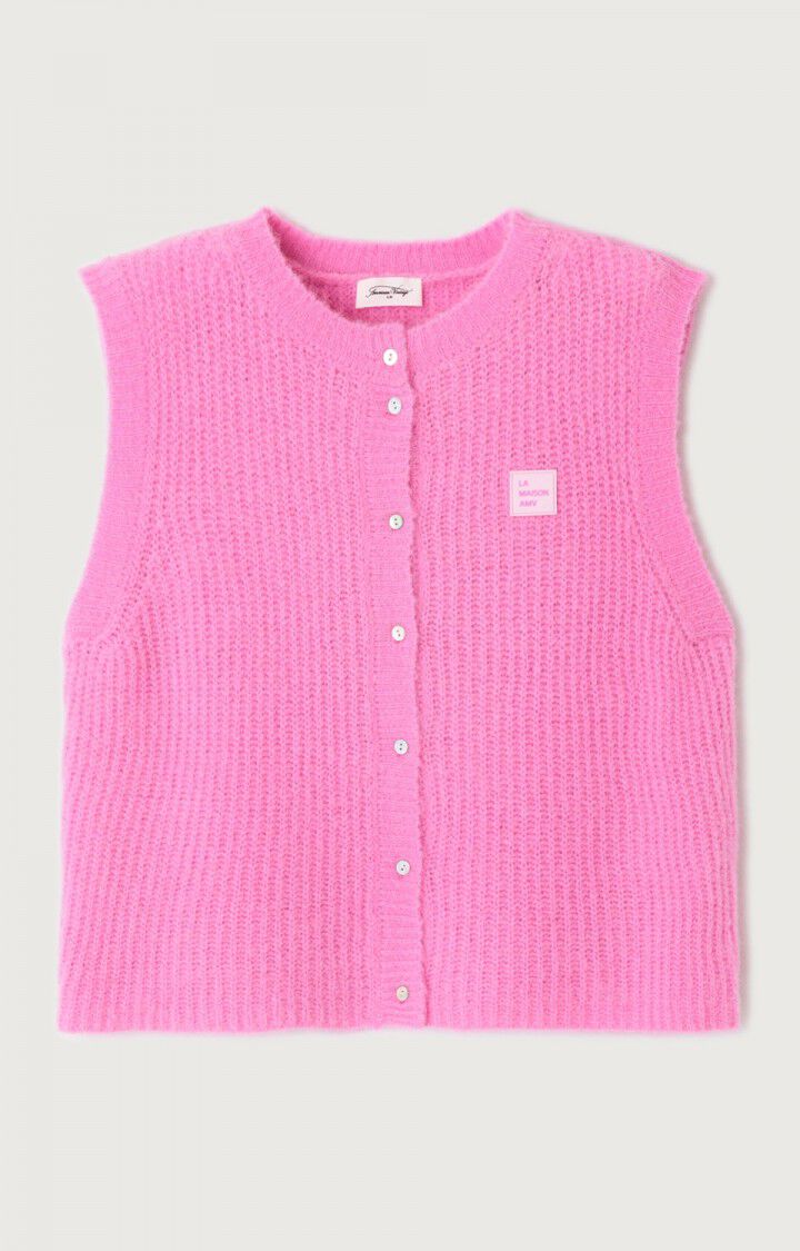East Gilet in Rose Bubble Chine