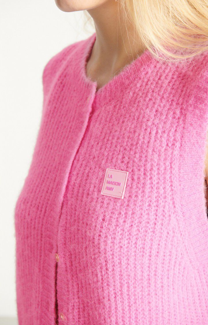 East Gilet in Rose Bubble Chine
