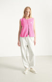 East Gilet in Rose Bubble Chine