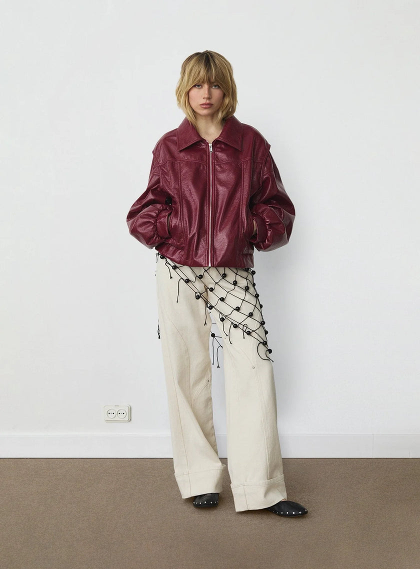 Cupido Red Bomber Jacket