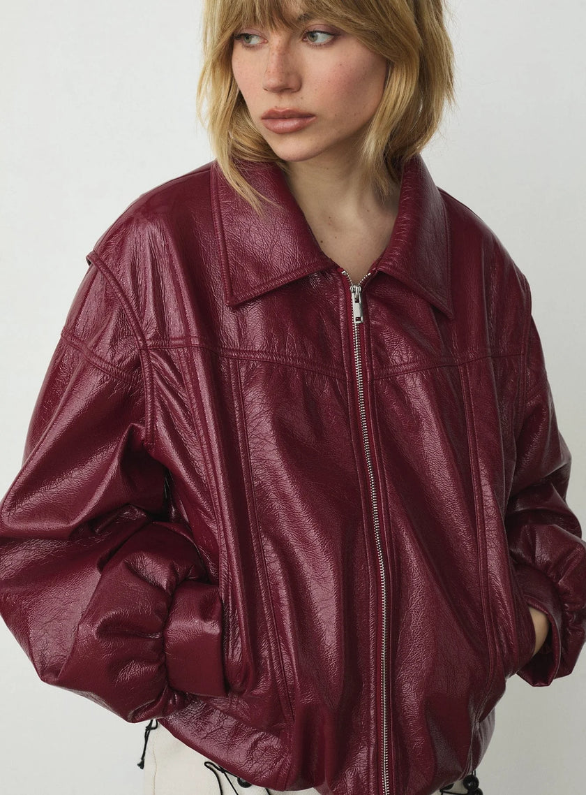 Cupido Red Bomber Jacket