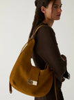Vixen Camel Suede Bag