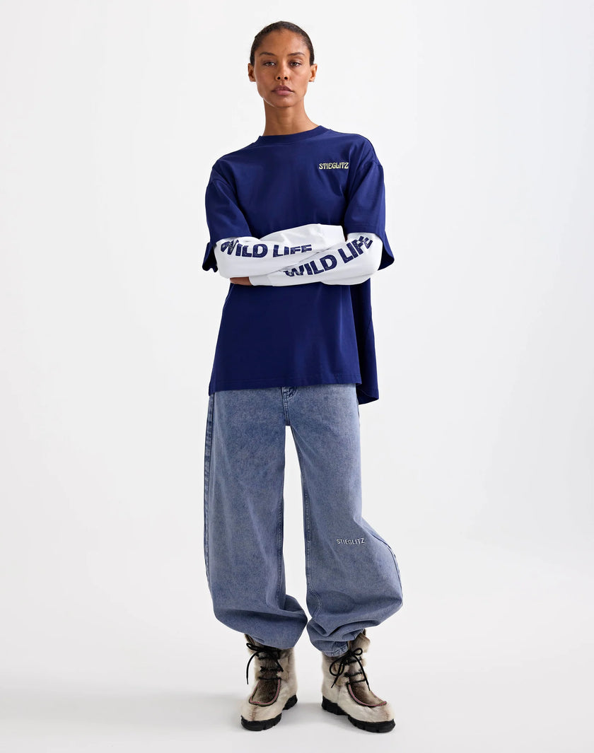Fiore Wide Skate Longsleeve in Blue