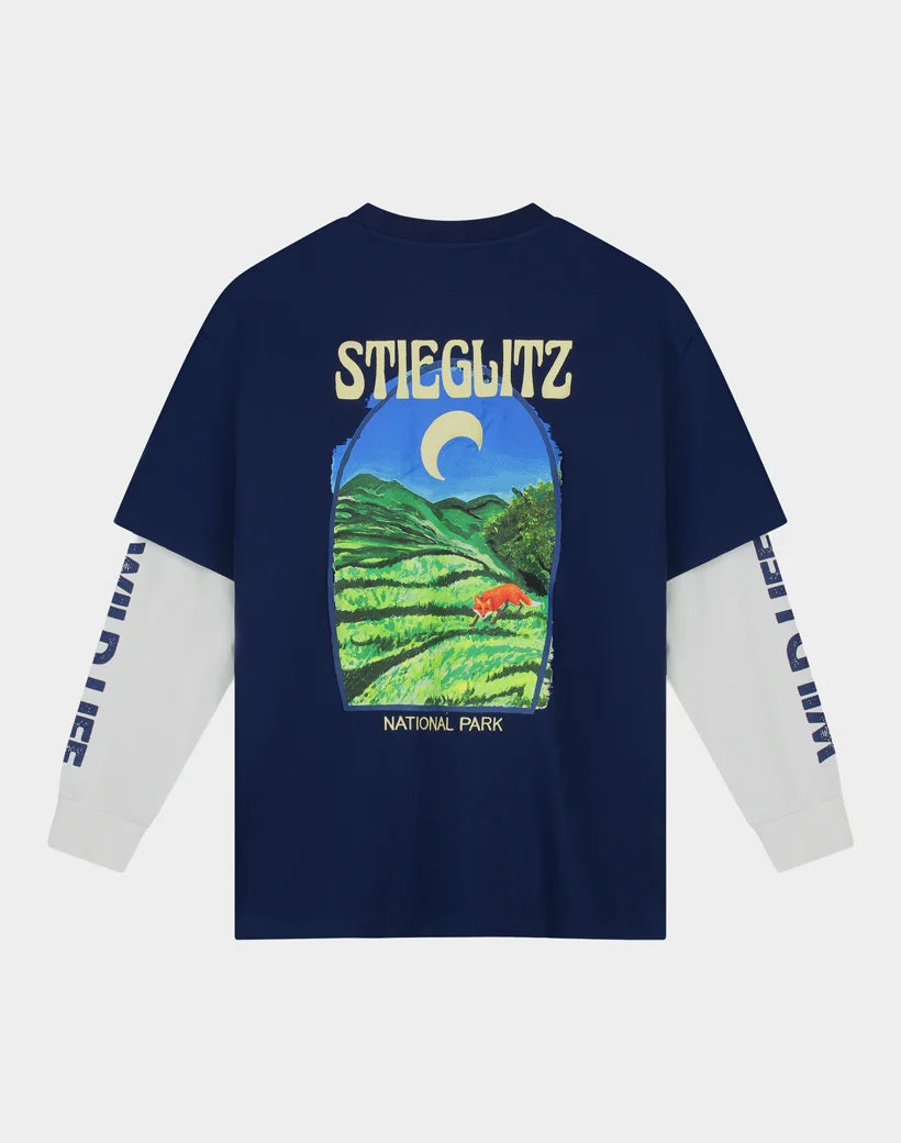Fiore Wide Skate Longsleeve in Blue