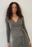 Mosa Wrap Knit in Mole