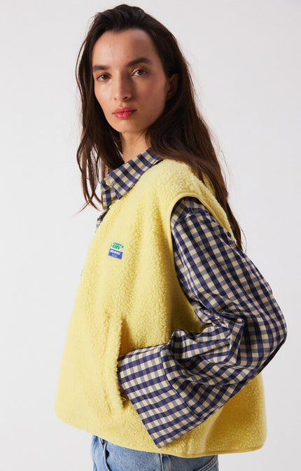 Hoktown Sleeveless Vest in Melange Butter