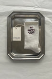 Be Happy Socks in Off White/Burgundy