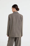 Indy Blazer in Stone Grey Checked