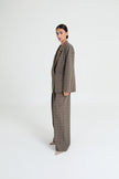 Indy Blazer in Stone Grey Checked