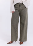 Kenzie Wide Pants in Dark Green