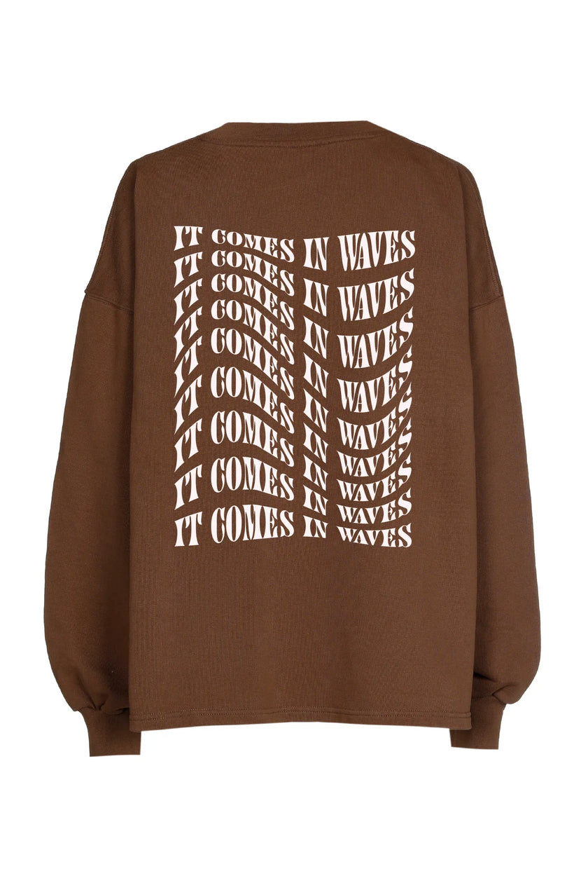 Waves Sweater in Washed Cacao