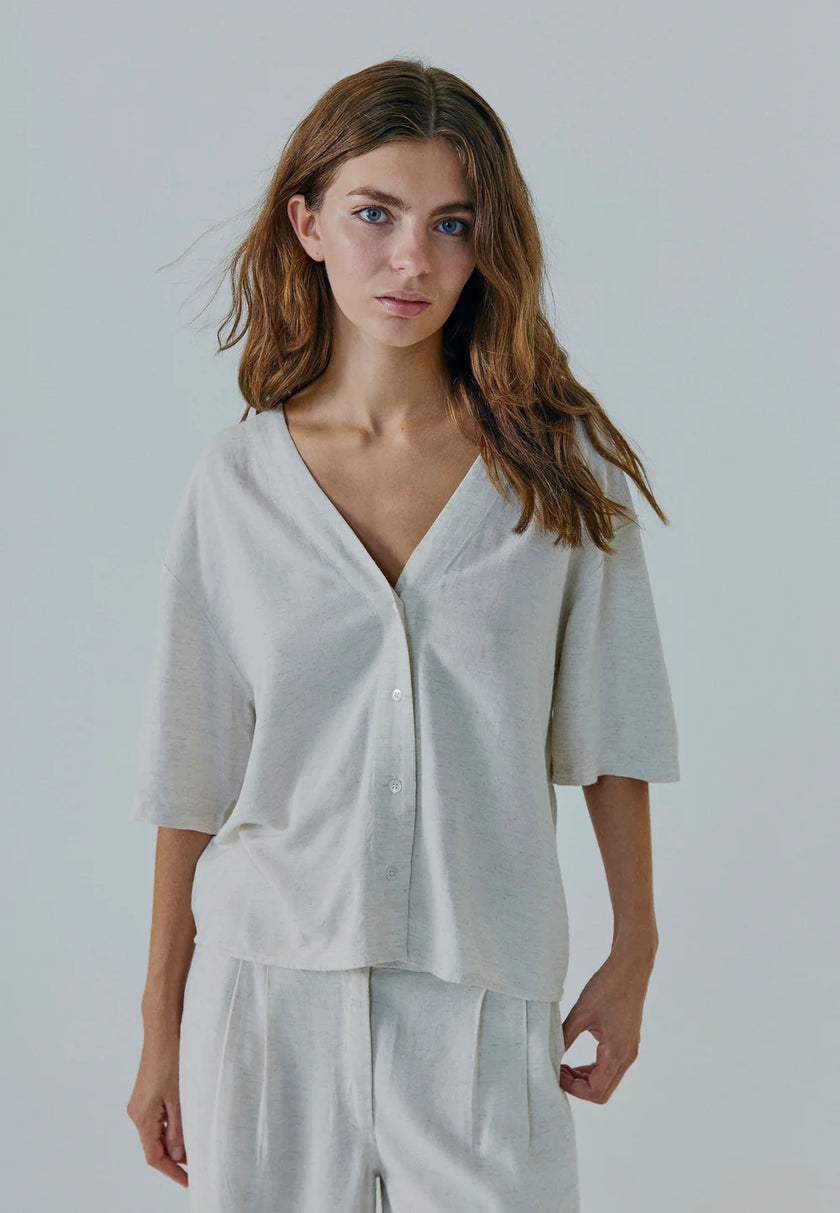 Linne Shirt in Beige