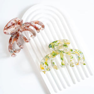 Mary Clip in Beige Marble
