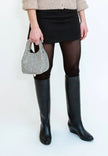 Merry Rhinestone Bag in Shiny Silver