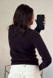 Milla Zipper Knit in Bordeaux