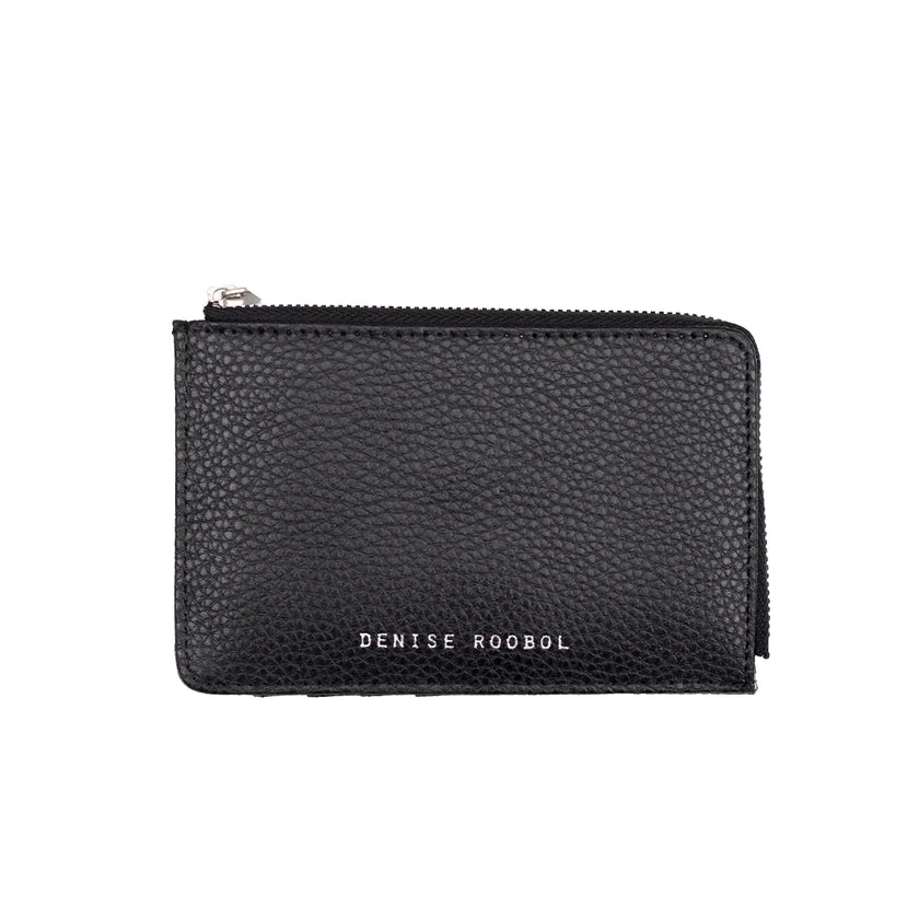 Mini Zipper Wallet in Black