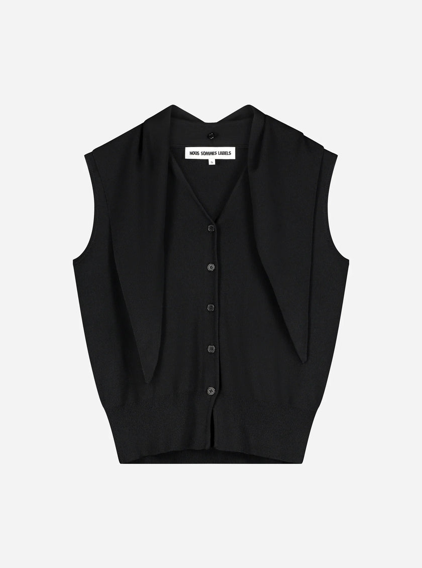 Nika Scarf Top in Black