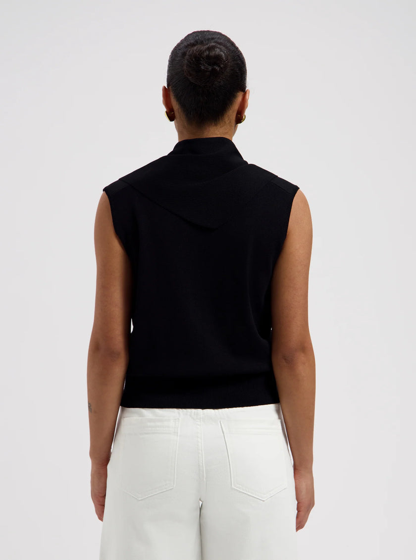 Nika Scarf Top in Black