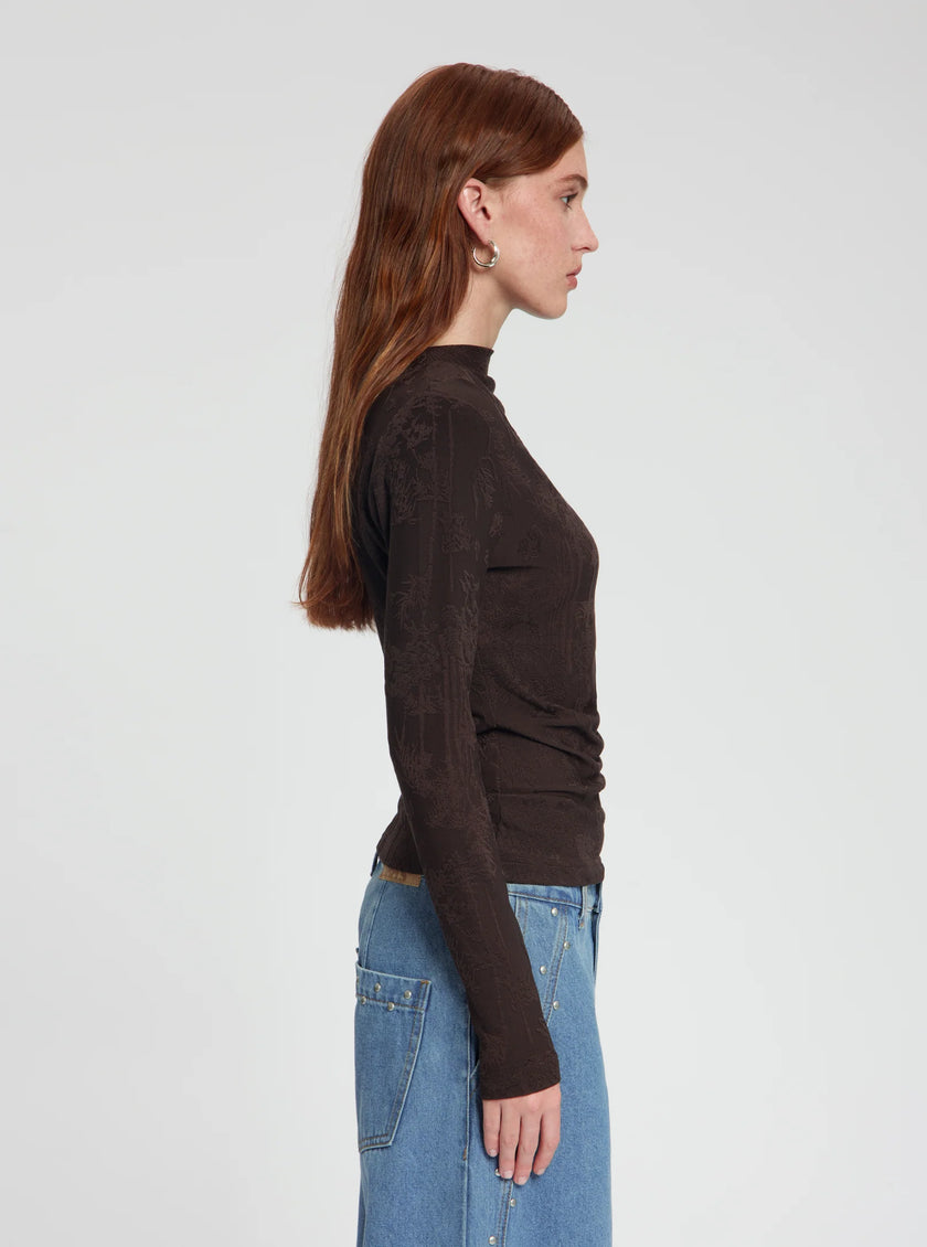 Edie LS Top in Brown