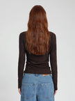 Edie LS Top in Brown