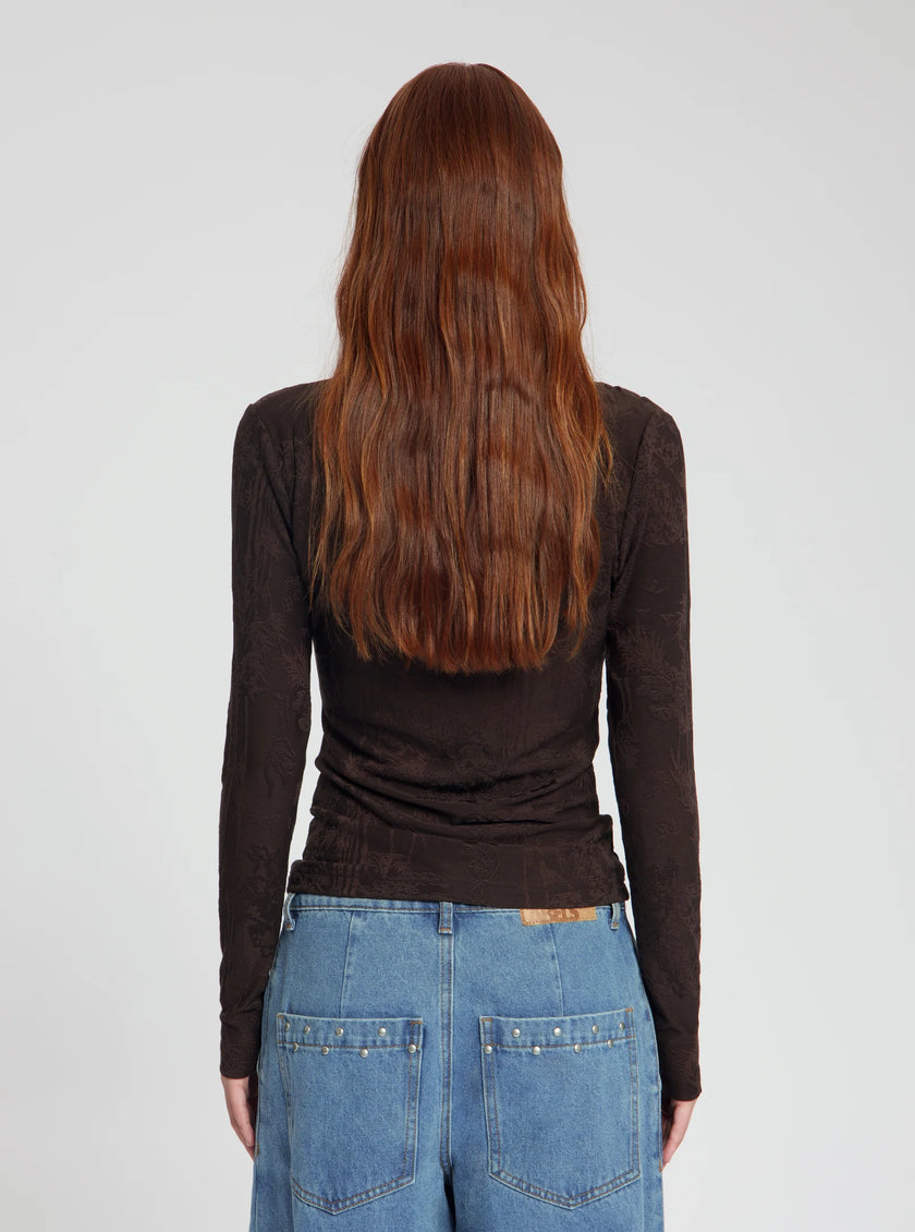 Edie LS Top in Brown