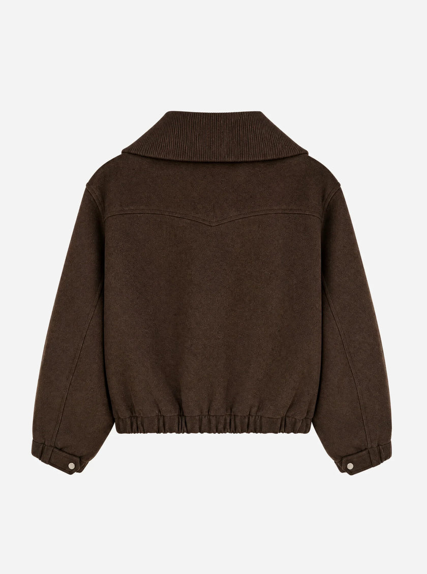Mikkie Wool Bomber in Brown