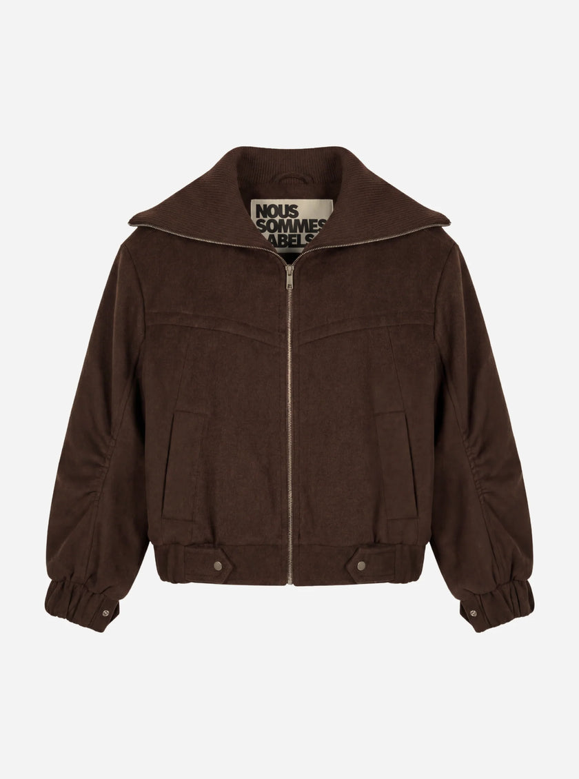 Mikkie Wool Bomber in Brown