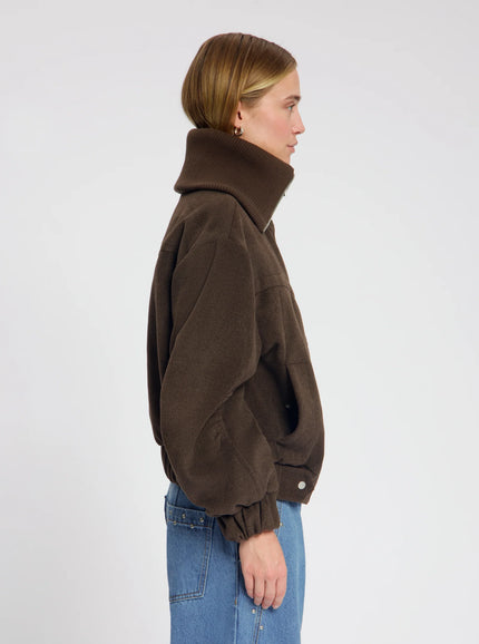 Mikkie Wool Bomber in Brown