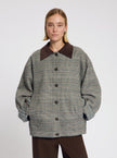Jenny Check Jacket in Light Grey