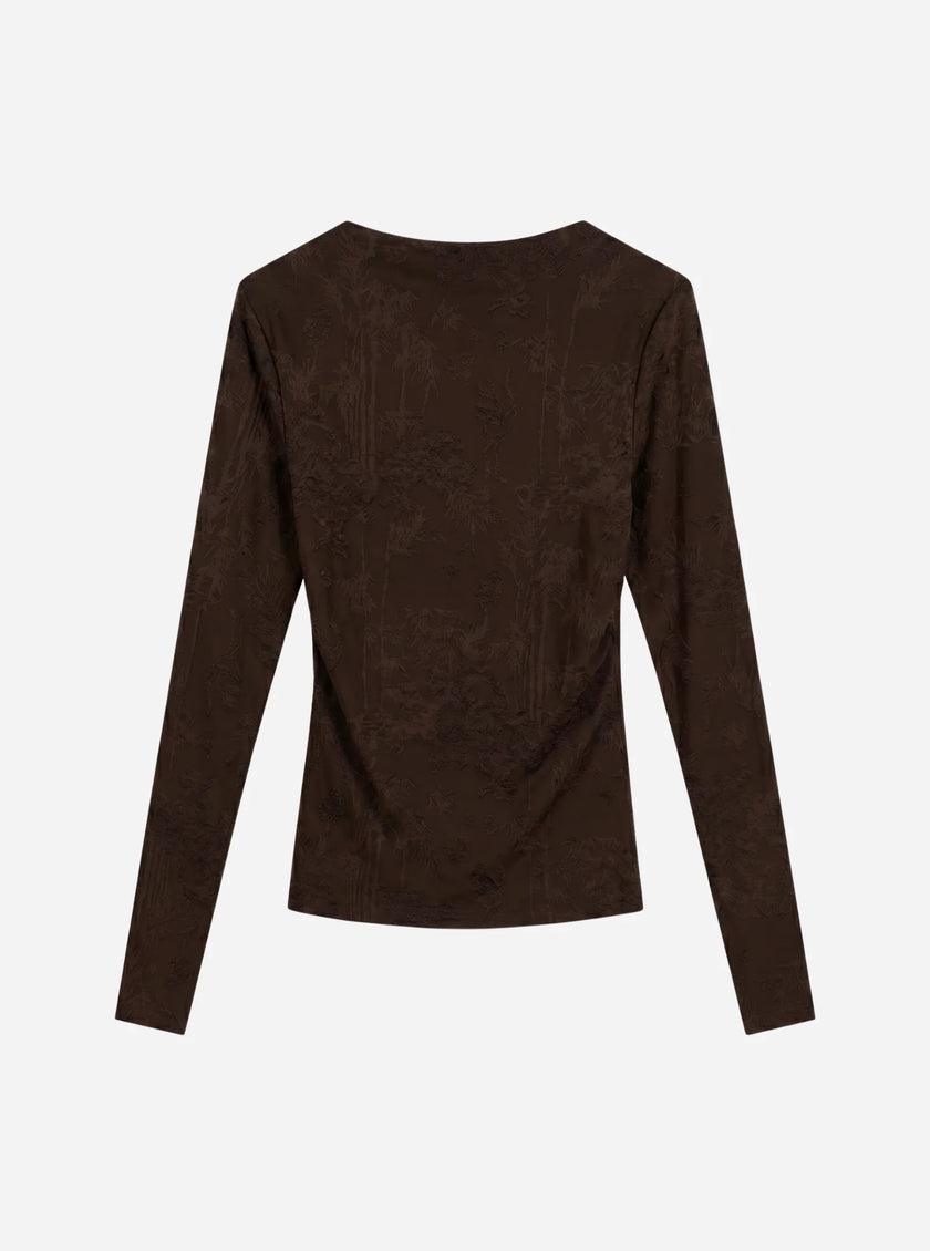 Edie LS Top in Brown