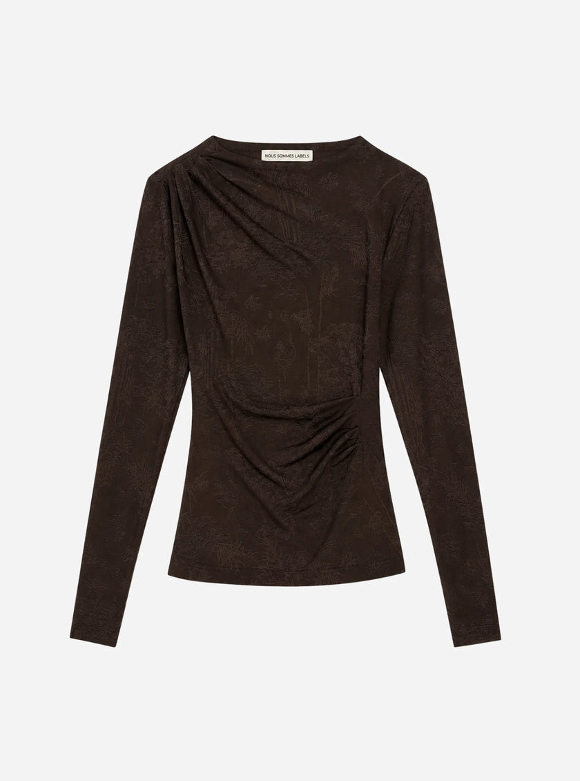 Edie LS Top in Brown