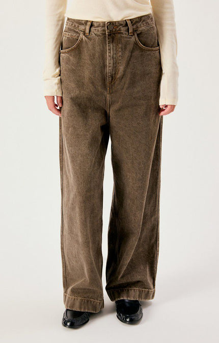 Oshow Loose-fit Jeans in Stone Brown