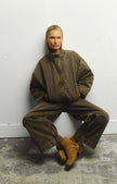 Bomber Jacket Oshow in Stone Brown