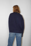 Olol O-Neck Knit in Navy