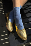 Polka Dot Sock in Blue/Navy