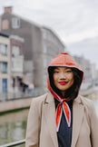 Raincap Sue in Terracotta/Lila