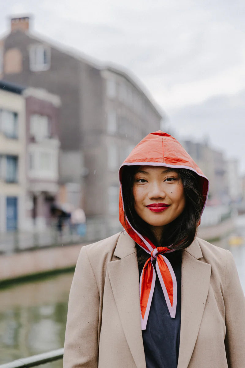 Raincap Sue in Terracotta/Lila