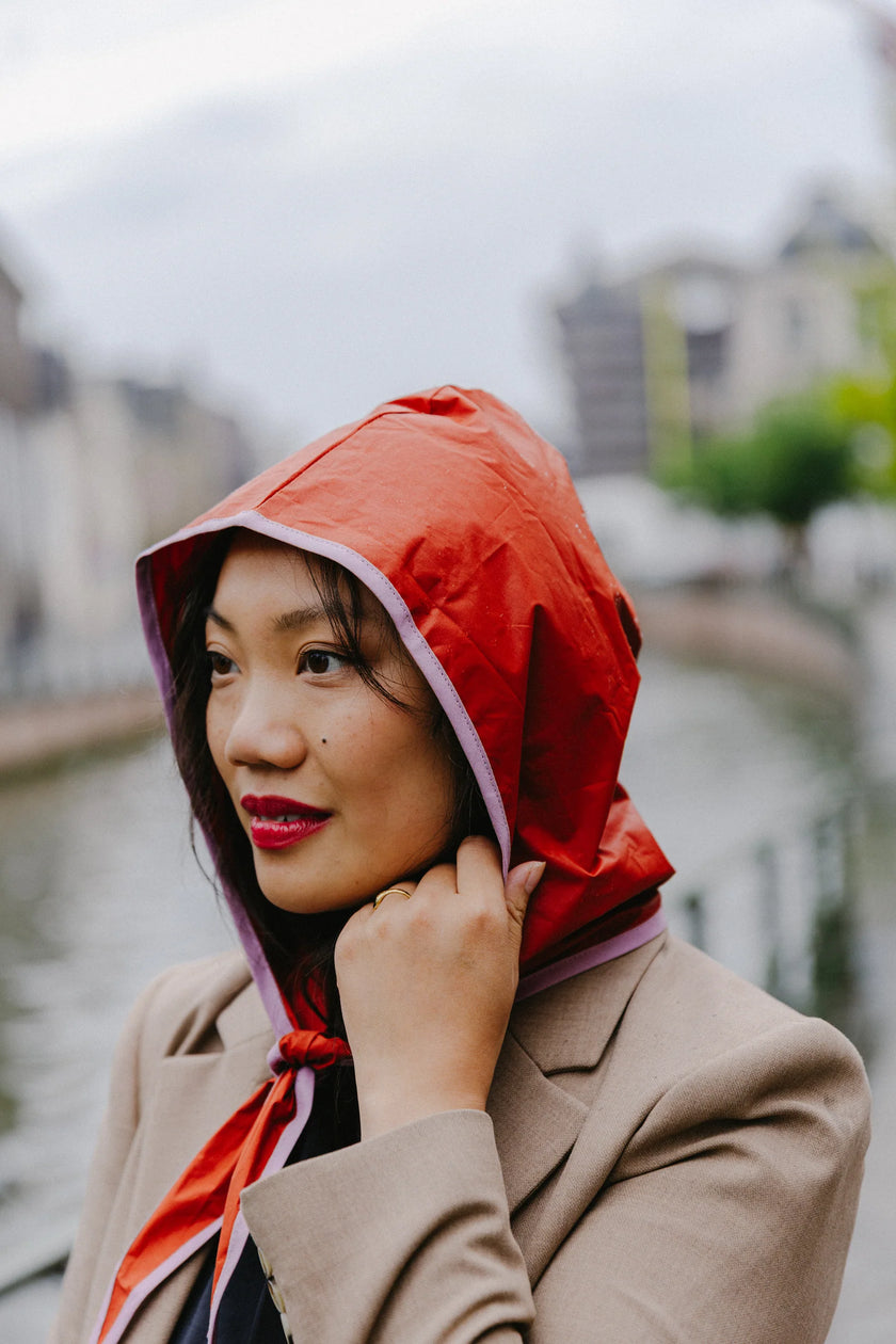 Raincap Sue in Terracotta/Lila