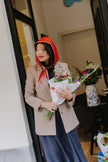 Raincap Sue in Terracotta/Lila