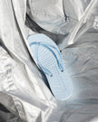 Tapered Platform Transparent Blue Slippers