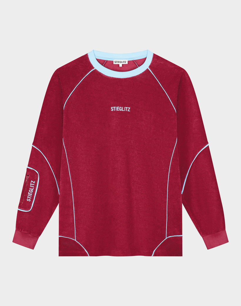 Silvana Terry Sweater in Red