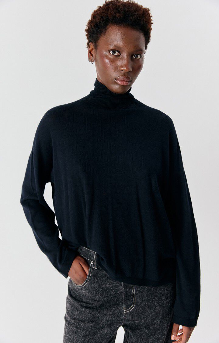Toima High Collar Sweater in Black