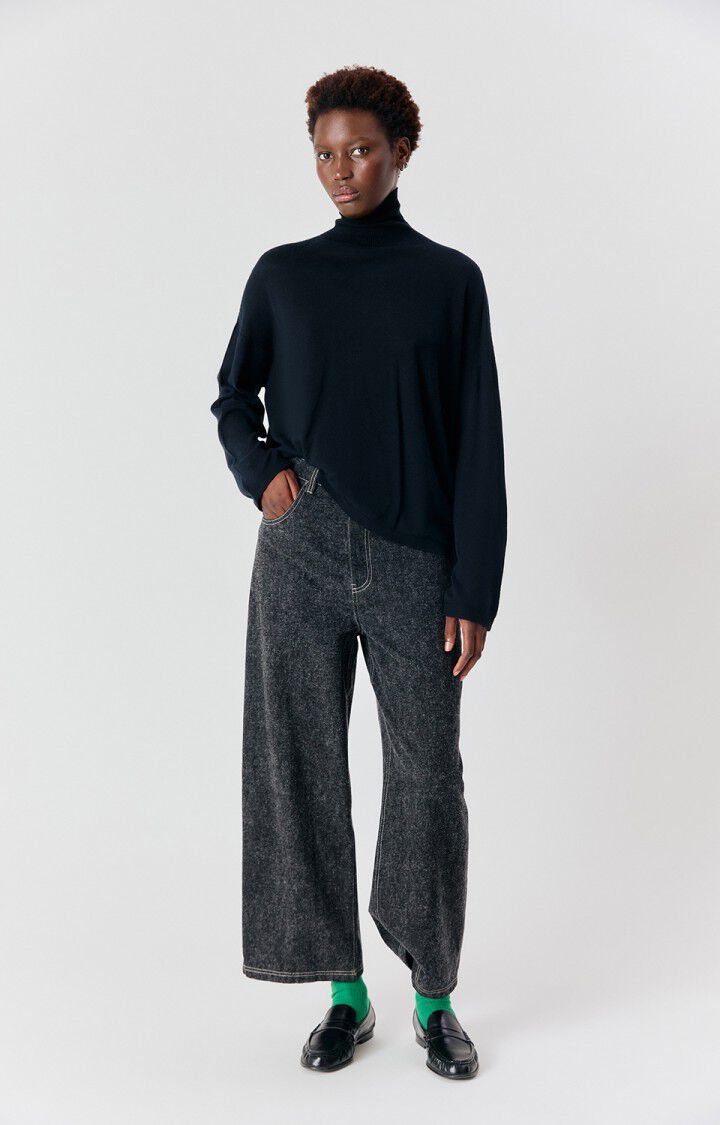 Toima High Collar Sweater in Black