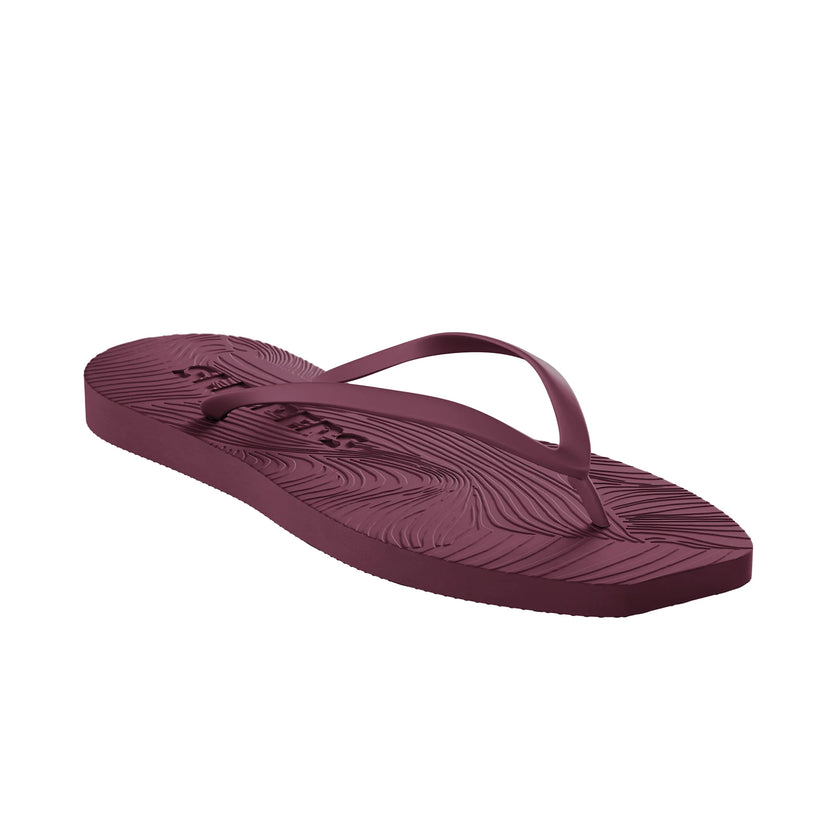 Tapered Slippers in Burgundy