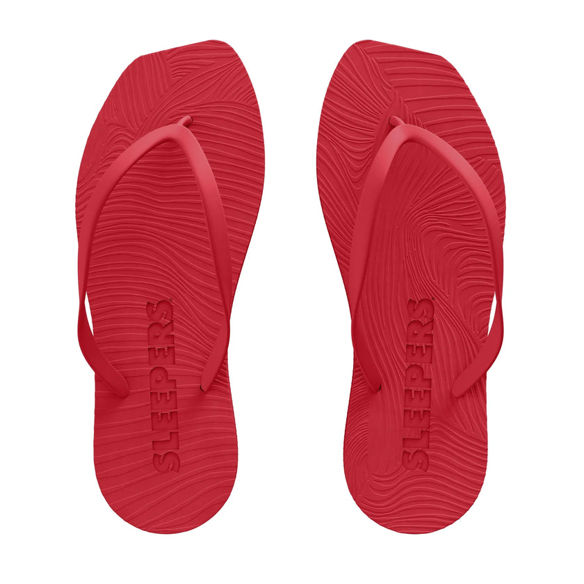 Tapered Slippers in Red