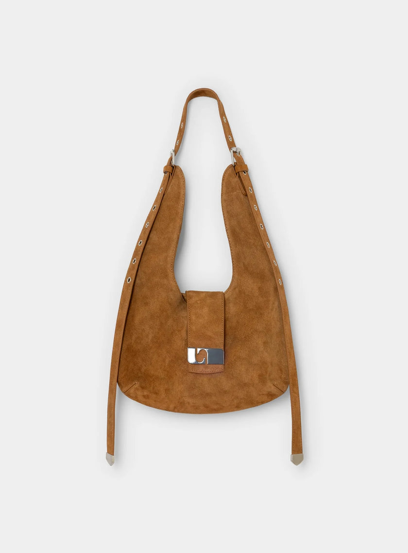 Vixen Camel Suede Bag