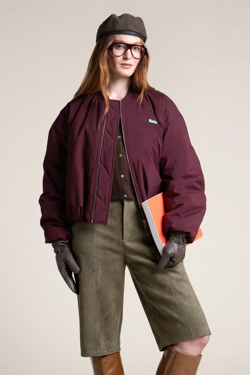 Alesia Bomber Jacket in Prune