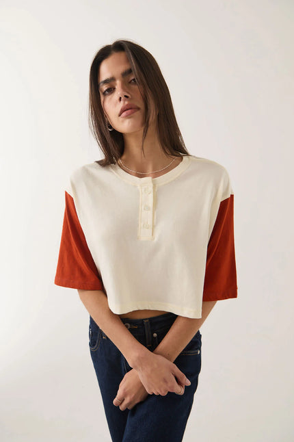 Carefree Organic Cropped Tee in Owrst