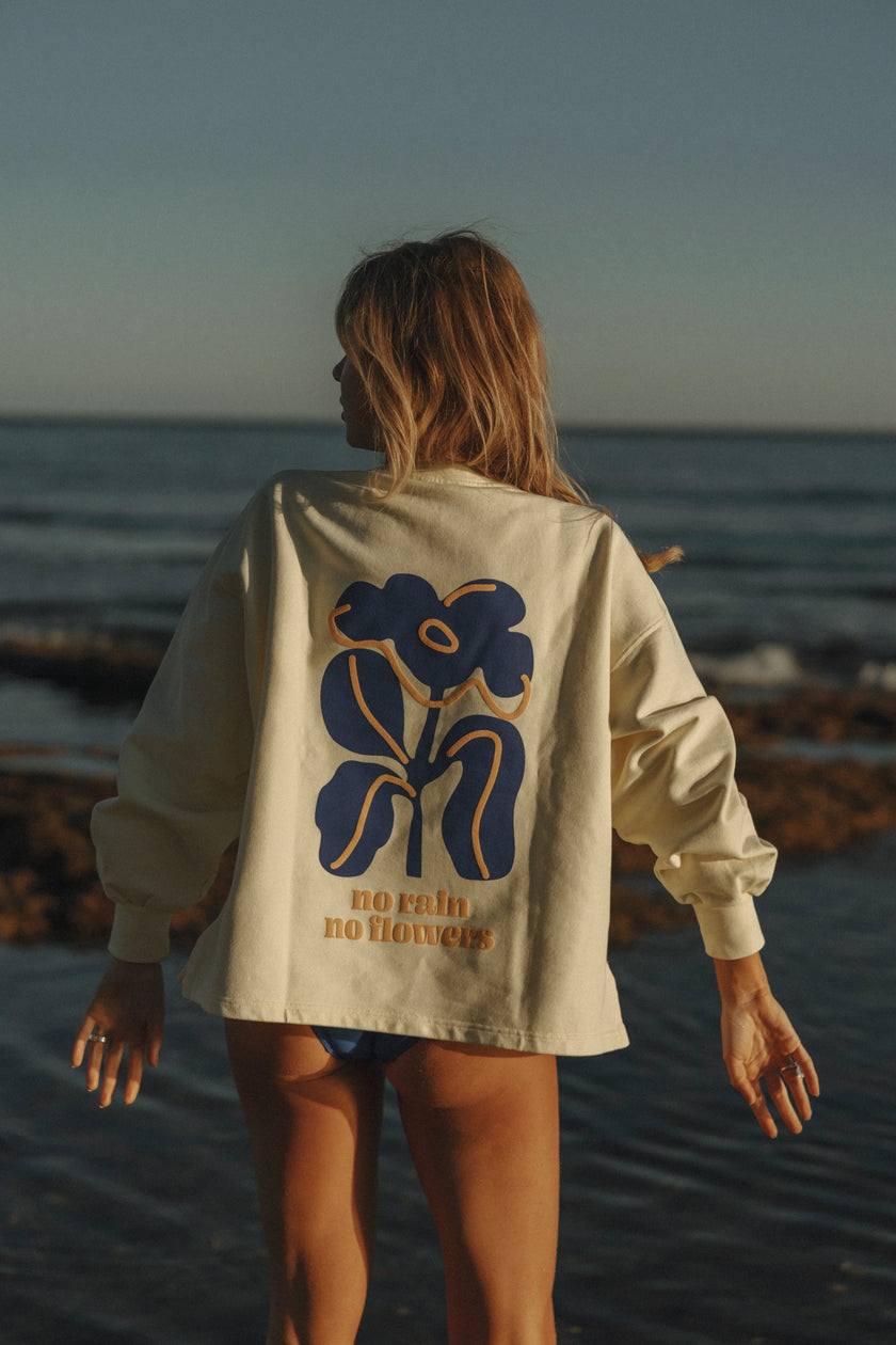 No Rain No Flowers Oversized Sweater in Butter