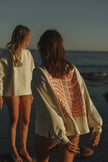 Waves Oversized Sweater in Butter and Neon